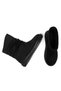 Women's Black Suede Bellows Boots with Stone Detail, Flat Sole, Comfortable Daily Ankle Boots - 4