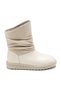 Women's Beige Croco Detailed Flat Sole Comfortable Daily Ankle Boots - 2