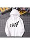 Unisex White Oversize Hooded Sweatshirt with Kangaroo Pocket, 3 Thread Raster Hoodie