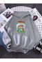 Unisex Gray Relaxed Fit Hooded Kangaroo Pocket Thick Sweatshirt