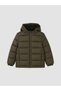 Ozmarka New Season Khaki Hooded Boys' Puffer Jacket