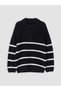 Navy Blue Half-Zip Knit Sweater for Boys