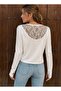 Lace Back Detailed Long Sleeve Blouse - 2