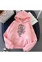 Unisex Pink Relaxed Fit Hooded Kangaroo Pocket Thick Sweatshirt