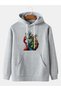 Unisex Gray Hooded Oversize Sweatshirt Comfortable Fit Cotton with Fleece Inside