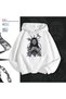 Unisex White Kangaroo Pocket Thick Fabric Oversize Hooded Sweatshirt Hoodie