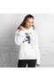 Unisex White Loose Fit Hooded Sweatshirt with Inner Pockets, Warm Hoodie