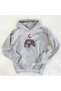 Unisex Gray Streetwear Oversize Hooded Casual Cotton Sweatshirt with Pockets