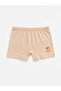 Özmarka New Season Ecru Printed Girls' Boxer Shorts 3-Piece Set - 3