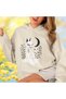 Unisex Beige Kangaroo Pocket Thick Fabric Oversize Hooded Sweatshirt Hoodie