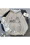 Unisex Gray Low Shoulder Oversize Hooded Casual Sweatshirt with Kangaroo Pocket
