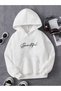 Unisex White Loose Fit Hooded Sweatshirt with Inner Pockets, Warm Hoodie