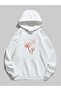 Unisex White Hooded Oversize Sweatshirt Comfortable Fit Cotton with Fleece Inside