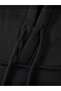 Unisex Black 3 Thread Threaded Oversize Hooded Sweatshirt Basic Comfortable Cut - 3
