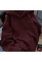 Unisex Red Loose Fit Hooded Sweatshirt with Inner Pockets, Warm Hoodie