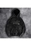 Unisex Anthracite Vintage Wash Oversize Hooded Sweatshirt Trendy Streetwear