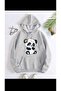 Unisex Gray Relaxed Fit Hooded Kangaroo Pocket Thick Sweatshirt