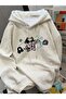 Unisex Gray Kangaroo Pocket Thick Fabric Oversize Hooded Sweatshirt Hoodie