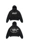 Unisex Anthracite Washed Fabric Casual Fit Hooded Sweatshirt with Kangaroo Pocket