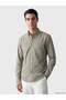 Rmz Gi̇yi̇m Farkiyla Standard Fit Checkered Embroidered Poplin Men's Shirt