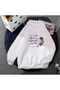 Unisex White 3 Thread Raster Oversize Hooded Sweatshirt Basic Comfortable Cut