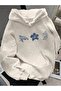 Unisex Gray Oversize Hooded Sweatshirt with Kangaroo Pocket, 3 Thread Raster Hoodie
