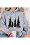 Unisex Gray Oversize Hooded Sweatshirt with Kangaroo Pocket, 3 Thread Raster Hoodie