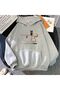 Unisex Gray Streetwear Oversize Hooded Casual Cotton Sweatshirt with Pockets