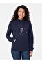 Unisex Navy Blue 3 Thread Threaded Oversize Hooded Sweatshirt Basic Comfortable Cut