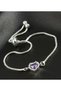 Zircon Stone Heart Detailed "The Sparkle of Love" Elevator Bracelet