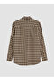 Esvab • Modern & Distinctive Standard Fit Checkered Embroidered Gabardine Men's Shirt - 2