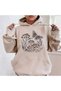 Modexa Unisex Hoody Beige Hooded Oversize Sweatshirt Comfortable Fit Cotton with Fleece Inside