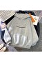 Unisex Gray Relaxed Fit Hooded Kangaroo Pocket Thick Sweatshirt