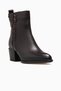 Women's Thick Heeled Leather Boots 26K 1853213K Brown - 4