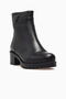Women's Leather Zippered Boots 26K 3381K Black - 4