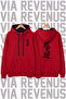 Bushido Printed Unisex Wide Fit Hoodie Sweatshirt - 3-Thread Fleece Hood Lining with Drawstring Detail