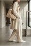 Noya Soft Model Zippered Women's Hand and Shoulder Bag Cream - 6