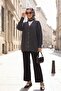 Buttoned Front V-Neck Casual Knitted Cardigan -Smoked - 4