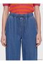 Ozmarka New Season Indigo Wideleg Women's Jean Trousers with Elastic Waist - 3
