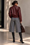 Leather Jacket with High Collar - 2