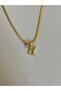 H Letter Stainless Steel Gold Necklace - 2