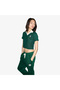 Woman's Green Polo Collar T-Shirt - 2
