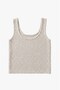 Ecru Sequined Vest Blouse Set - 5