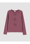 Vizyon New Season Pink Bow Detailed Girls' T-Shirt