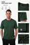 Men's 95% Cotton Regular Fit Comfortable Cut Double Sleeve Crew Neck Lycra Green T-Shirt 2604361 - 2