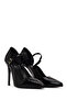 Women's Black Buckle High Thin Heeled Patent Leather Shoes Af110007Dr - 2