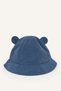 Ear Detailed Embroidered Corduroy Bucket Hat for Baby Boy H7333A526Wn - 2