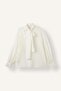 Oversized Scarf Collar Chiffon Long Sleeve Blouse I4908Ax26Au - 5
