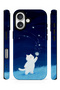 iPhone 17 Compatible - White Style Cat, Double Layer, Glossy Surface Protective Case - 2