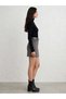 Women's Suede Belted Mini Straight Fit Skirt - 5